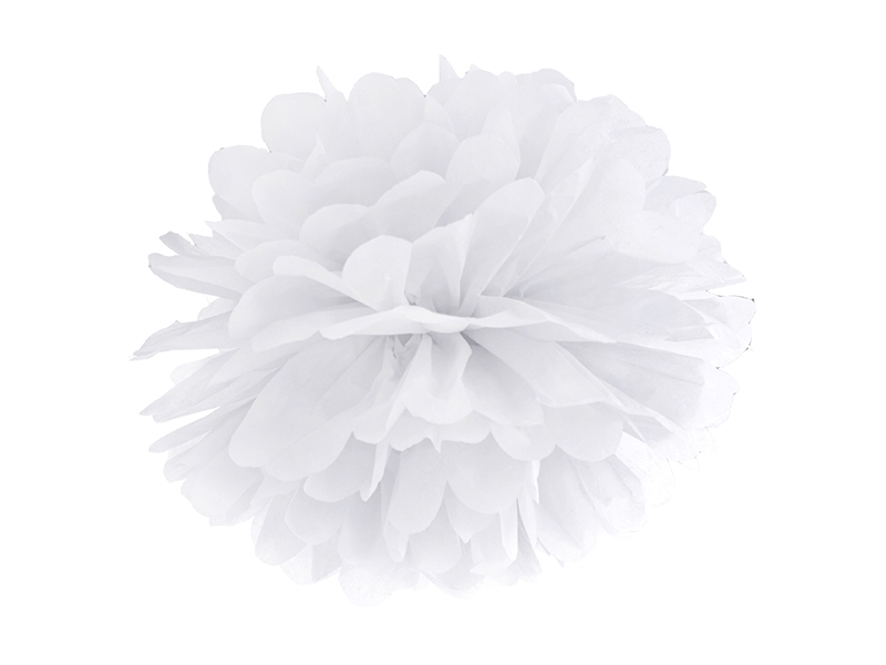

Pompon bibułowy 35cm biały 1szt pp35-008