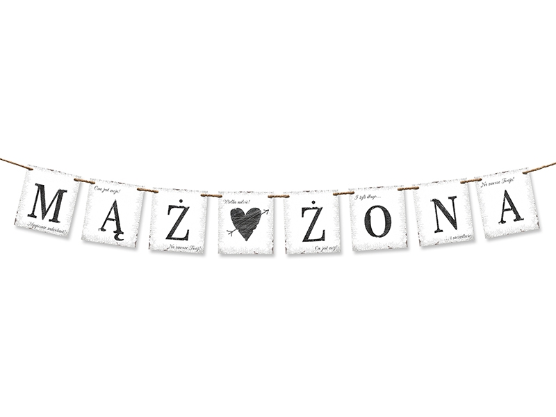 

Baner girlanda dekoracja sali weselnej Mąż Żona