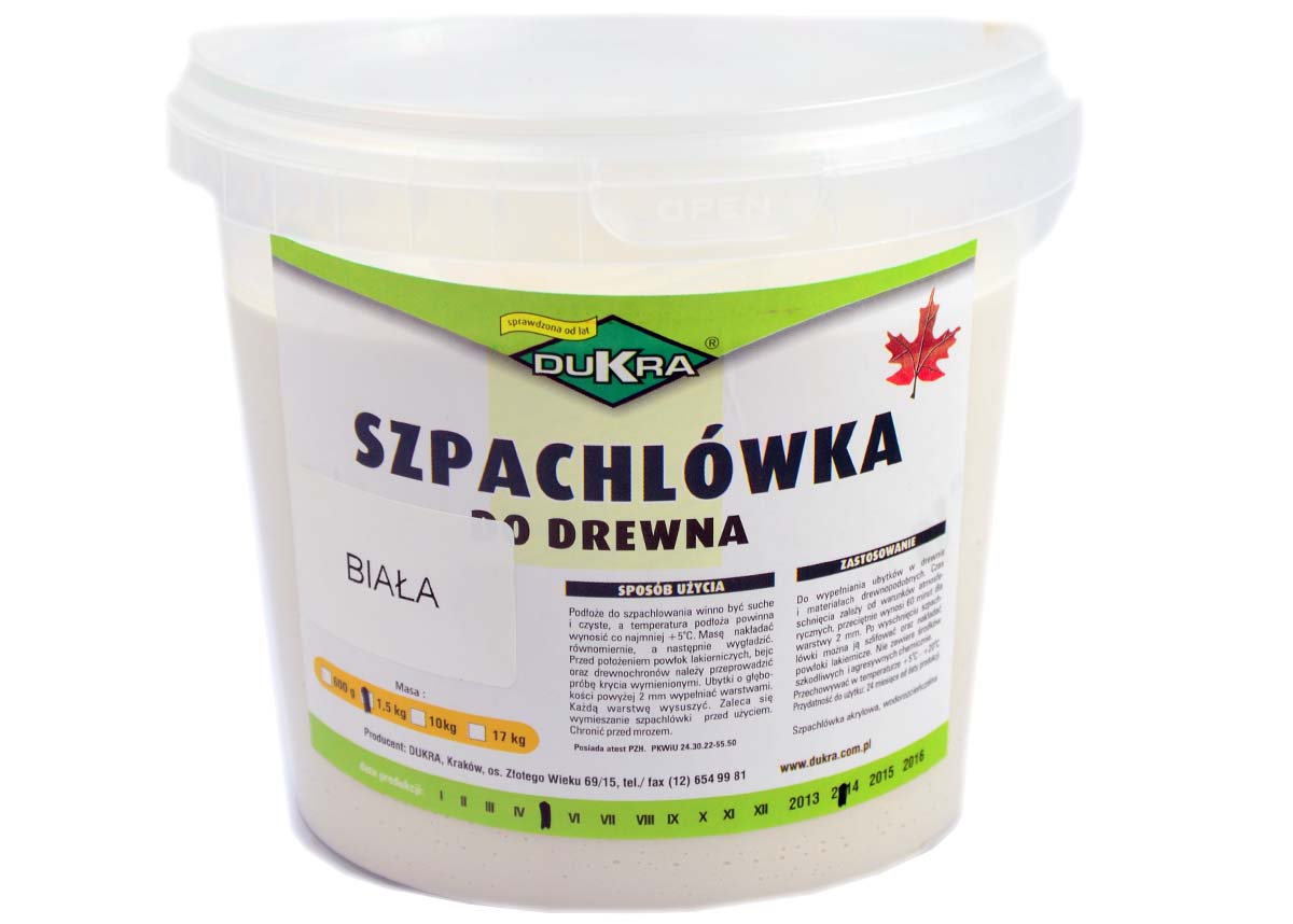 

Szpachlówka Szpachla Do Drewna 1,5kg Biała