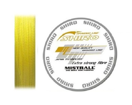 Plecionka Mistrall Shiro 0,19 mm 200m Żółta Fluo