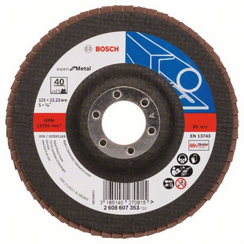 BOSCH tarcza szlifierska 125mm gr40 2608607353