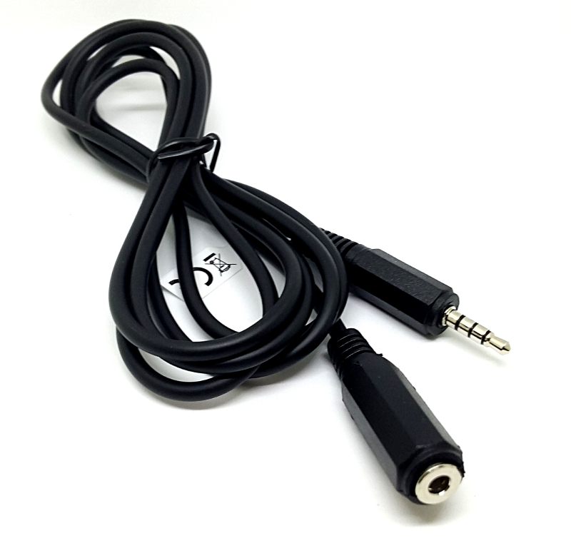 

Przedłużacz słuchawkowy Jack 3.5mm 4 polowy 5m