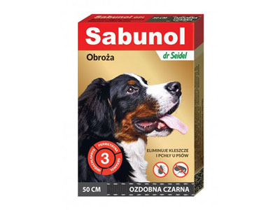 

Sabunol Ozdobna obroża pchły kleszcze 50cm czarna