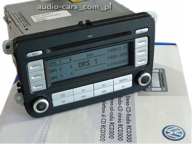 RADIO RCD300 MP3 GOLF V PASSAT CC TIGUAN SCIROCCO Producent części Volkswagen OE