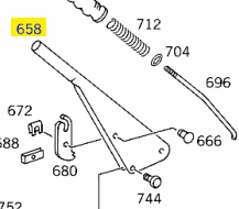 DŹWIGNIA HAMULCA RĘCZNEGO MERCEDES 601 602 OEM