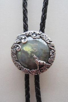 

Wilk bolo krawat country western labradoryt