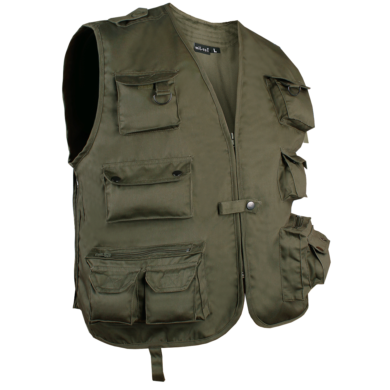 KAMIZELKA WĘDKARSKA MYŚLIWSKA BEZRĘKAWNIK OLIV 3XL Model INNY