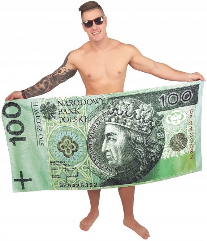 

Ręcznik Milionera banknot 100 zł 80x160 cm