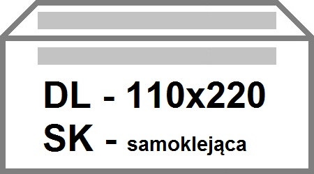 

Koperty biurowe DL Sk samoklejące białe 50 szt