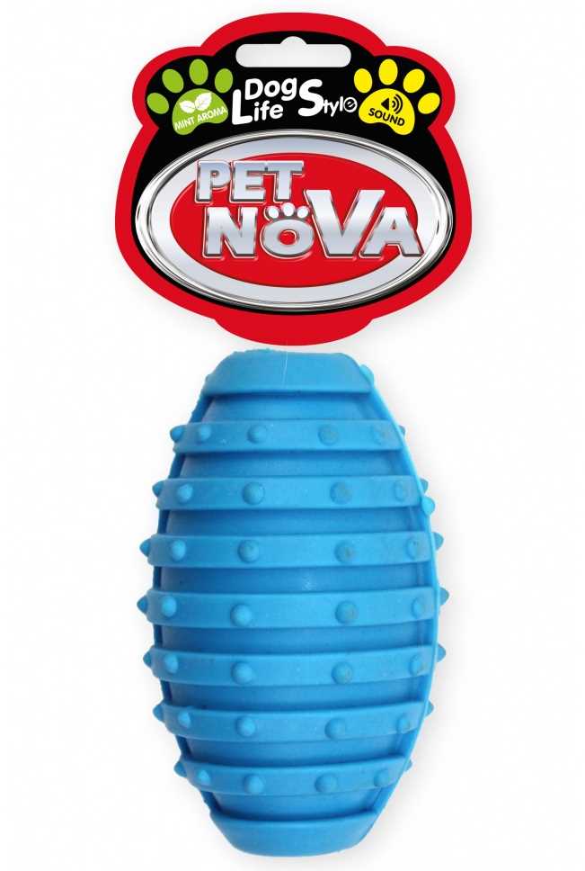 

Pet Nova Piłka Rugby o zapachu mięty 10,5 cm niebi