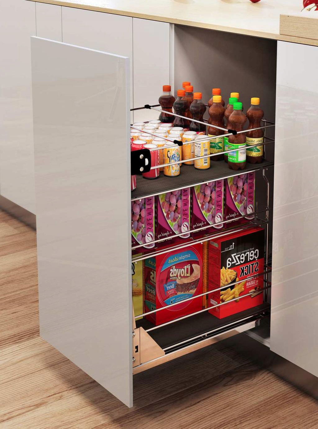 CARGO VARIANT MULTI 300/2 BIAŁE REJS HETTICH Szerokość mebla 23 cm