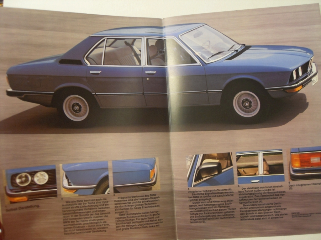 PROSPEKT 1980 katalog FOLDER BMW seria 5 E12 525 Rok wydania 1980