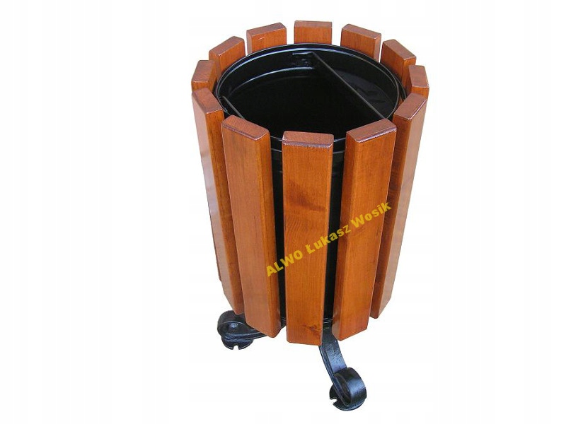 KOSZ NA ŚMIECI miejski parkowy uliczny Praga nogi żeliwne Marka inna