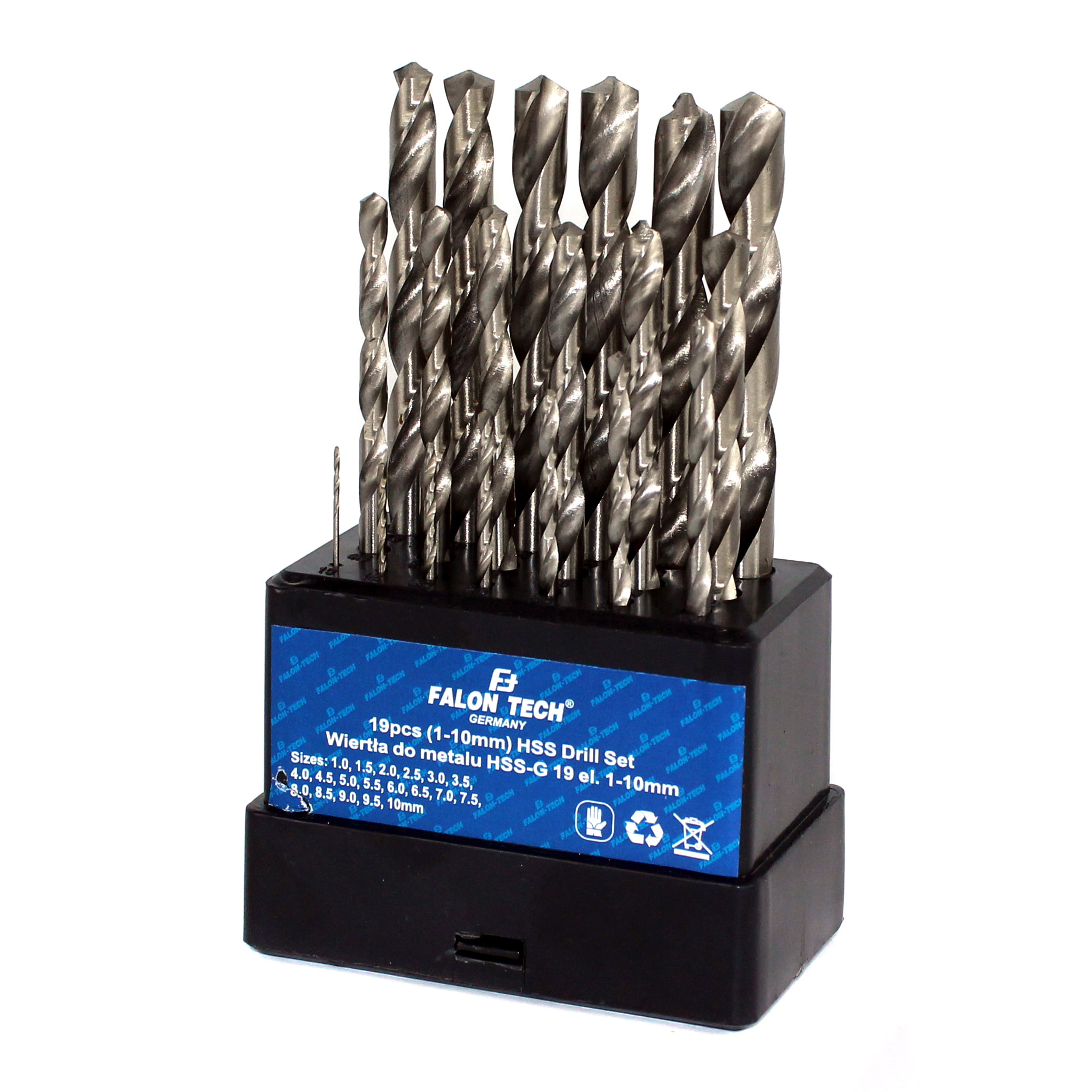 

Zestaw Wierteł Do Metalu 19 sztuk 1-10 mm Wiertła