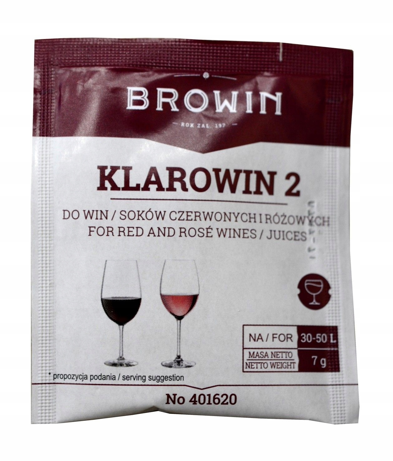 Вине 50. Browin. Вино 50/50. G7 вино. Осветлитель KLAROWIN, для белого и розового вина, 100гр.