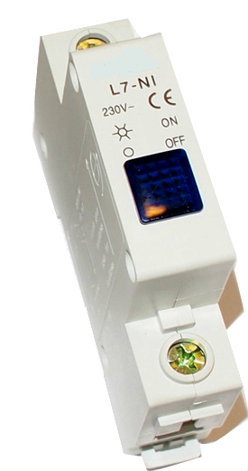 KONTROLKA SYGNALIZACYJNA LAMPKA NA SZYNĘ TS35 nieb