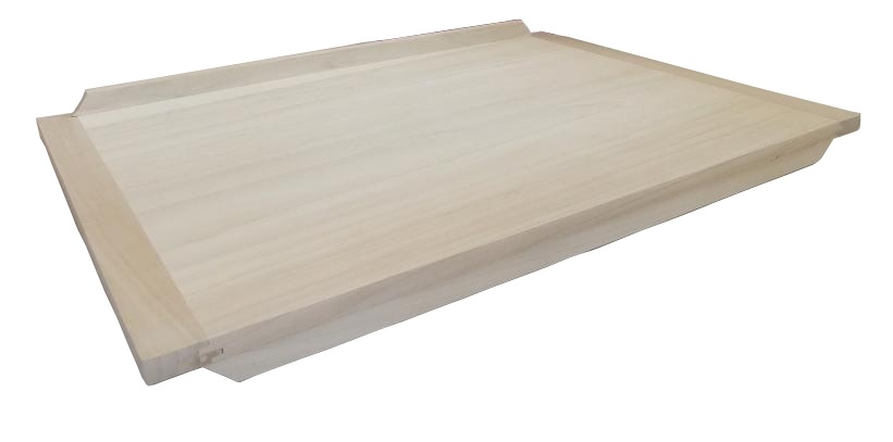 Obojstranný drevený stôl. Veľká 70x50 pevná látka