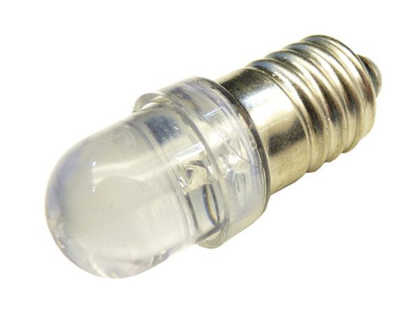 żarówka Led E10 latarka gwint E-10 6V biała zimna