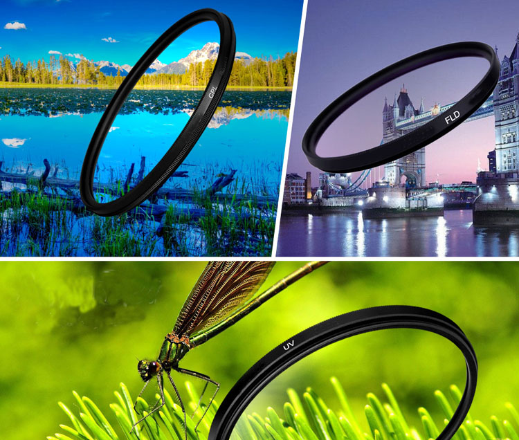 3 x FILTR 58 mm ZESTAW FILTRÓW UV CPL FLD + ETUI Marka Camlight