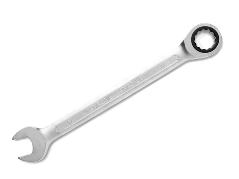 Klucz płasko oczkowy 21mm z grzechotką 72T ze stali CrV, 21