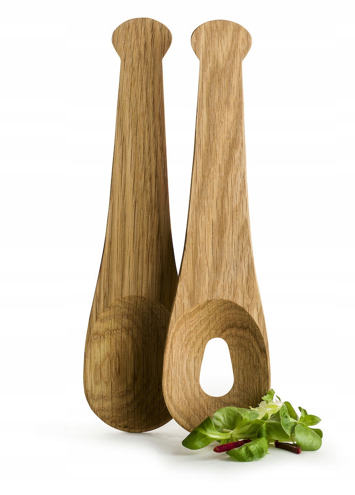 Příbory na salát ze dřeva Oval Oak Nature Dubové Sagaform
