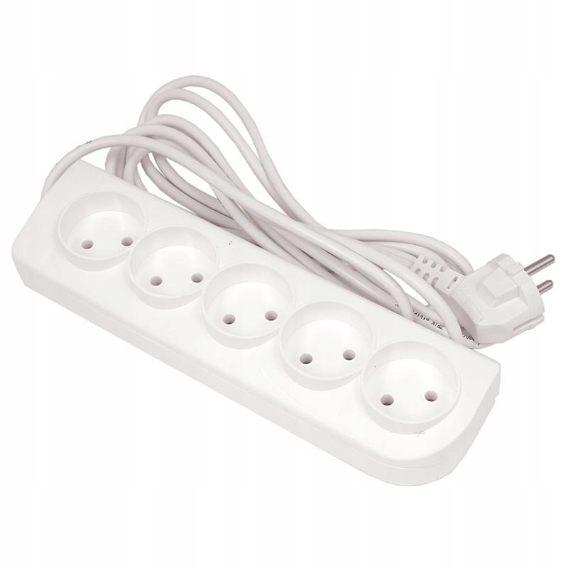 

Przedłużacz Listwowy domowy kabel 5 m 5 gniazdek