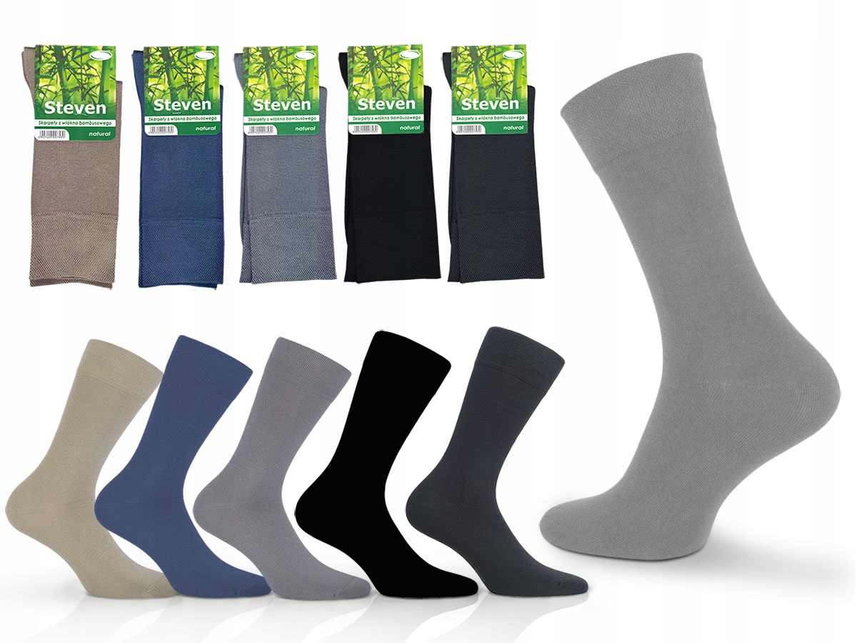 

Skarpety męskie Steven Natural 5-PAK Bambus, 38-40