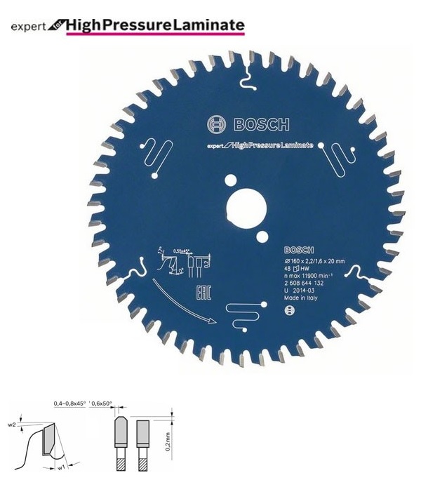 BOSCH 2608644132 ostrze do piły tarczowej 160x2,2x20 Marka Bosch