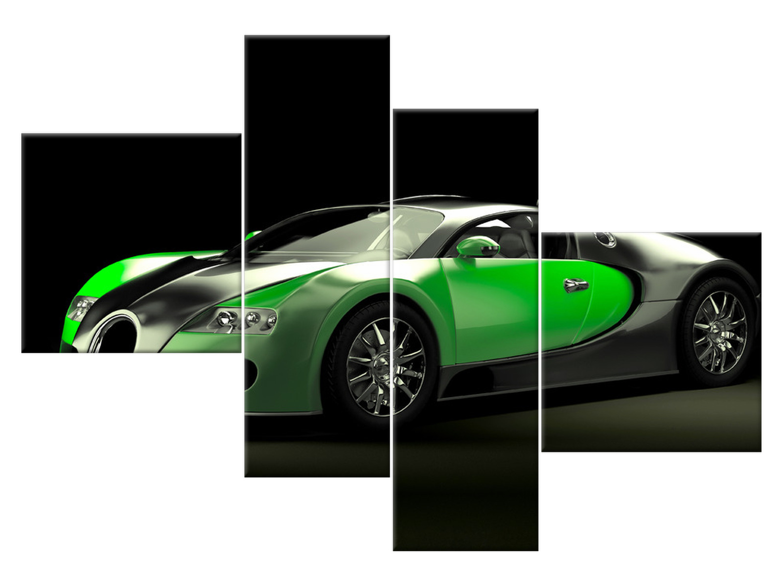 

Obraz Zielone Bugatti Veyron 100x70 Motoryzacja