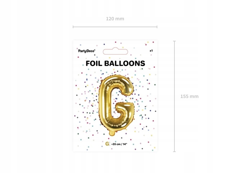 Balon foliowy G złoty 35cm 1szt FB2M-G-019 Kod producenta FB2M-G-019