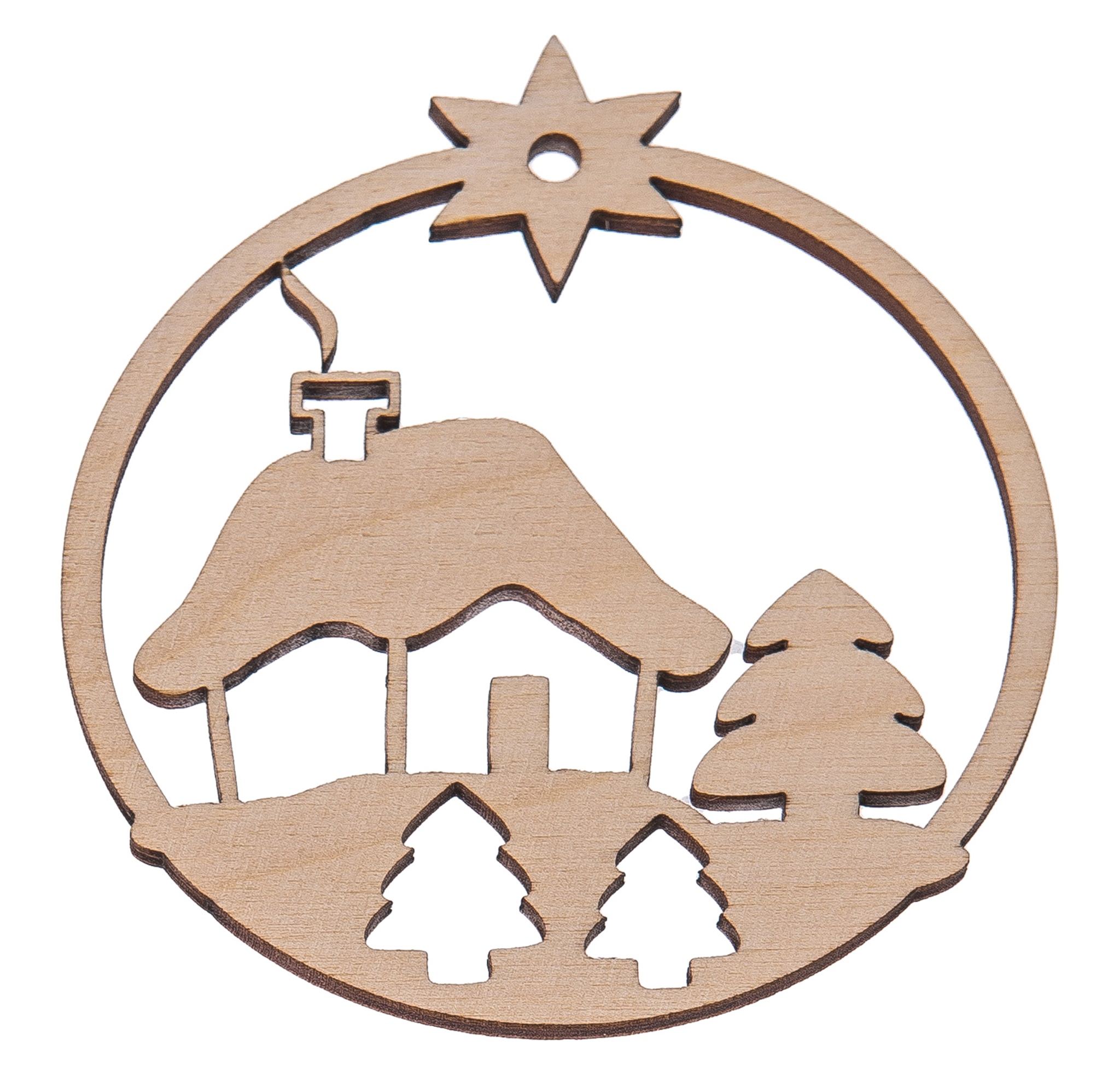 

Drewniana zawieszka Domek święta boże narodzenie