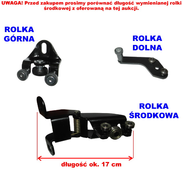 FORD TRANSIT MAXI 6 7 ROLKA DRZWI PRZESUWNYCH KPL Part manufacturer Other