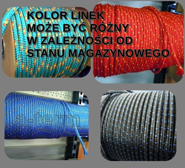 Linka pleciona KOLOROWA PP 8mm. 1metr ... li170 Marka A-term