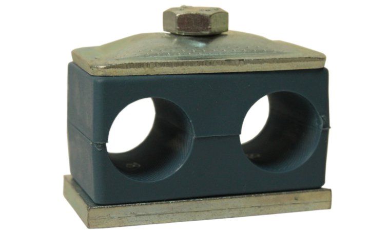 Obejma 2x18mm kpl. do przewodów hydraulicznych