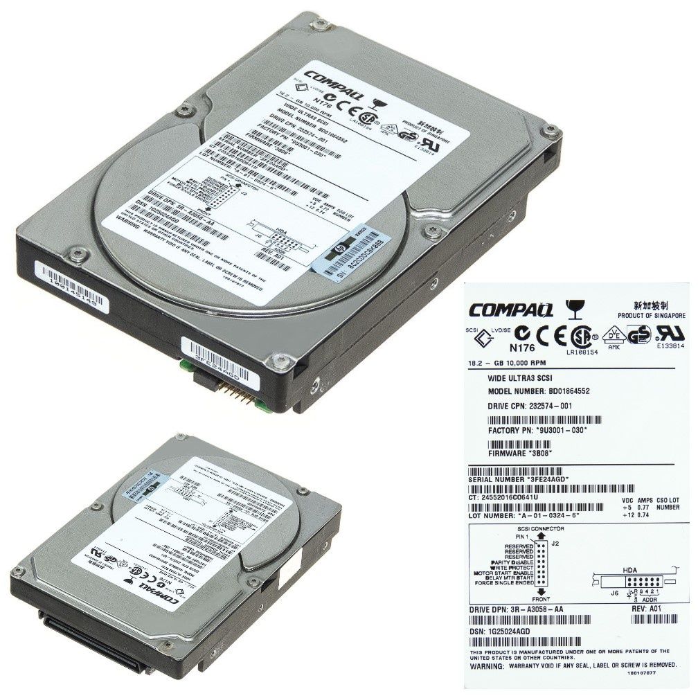 

Compaq BD01864552 18.2 Gb 10K Scsi 80-PIN