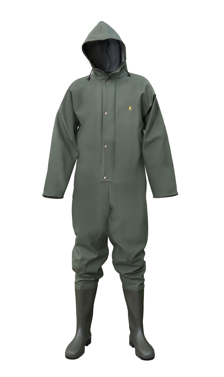 Voděodolná kombinéza s holínkami na myčce.