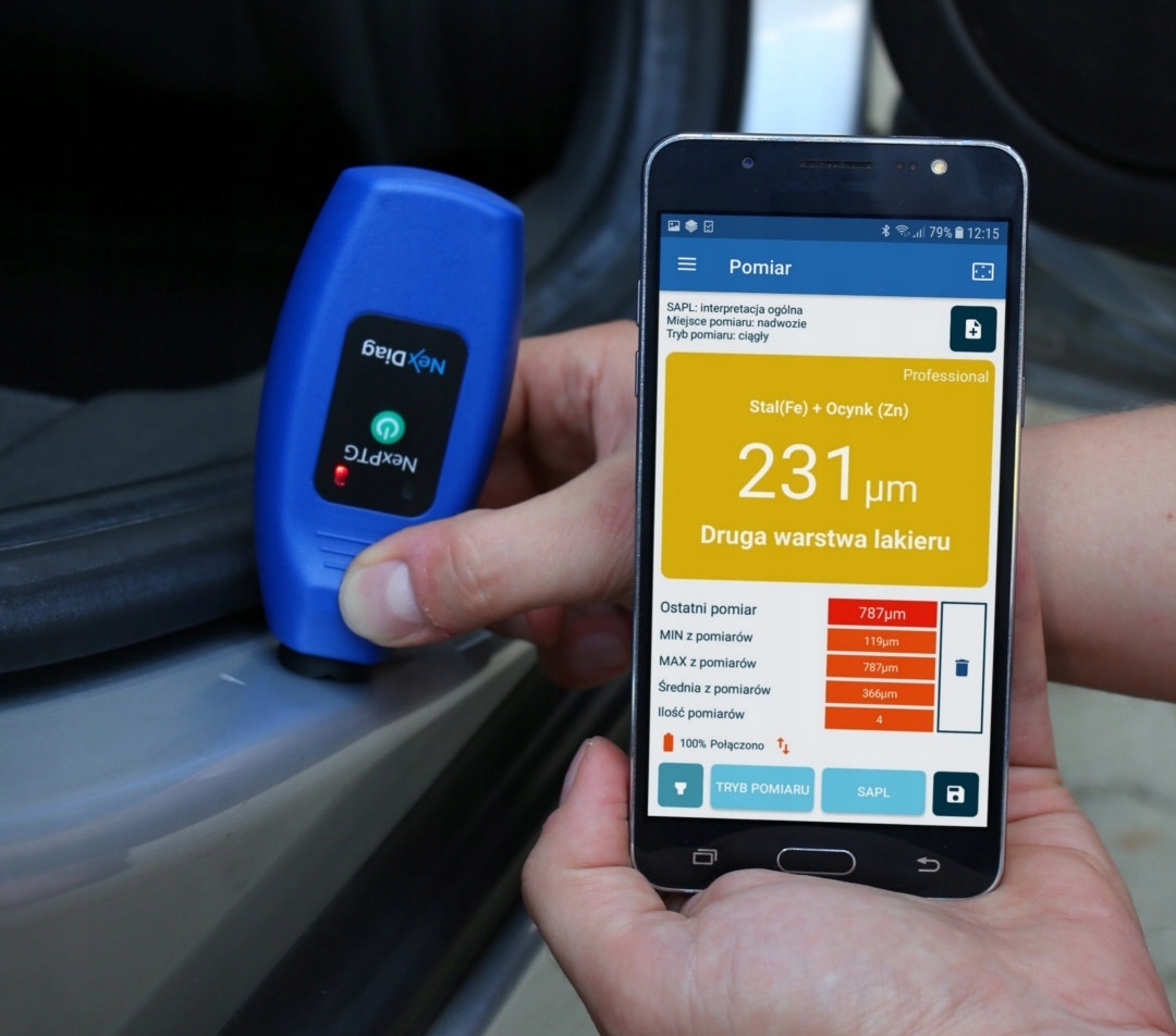Miernik lakieru NexPTG Professional sonda kulkowa Probe type built in
