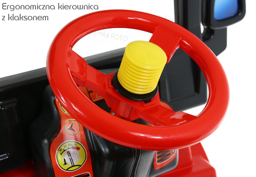 POLSKI POJAZD Autko NA PEDAŁY ROWEREK JEŹDZIK Auto + KASK GRATIS Kolor czerwony