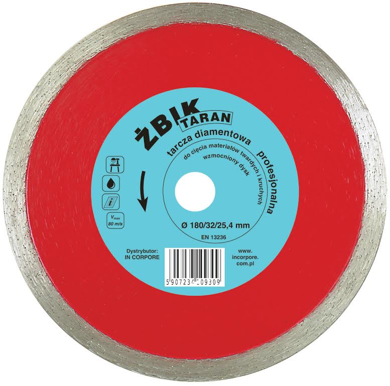 

Tarcza Do Gresu Żbik Taran 250MM + Rzep Polerski