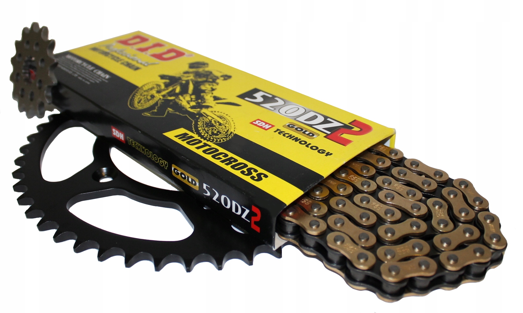 Sada pohonů Suzuki Rm 125 92-96r Ozubení Řetěz DiD S.Wzm. Gold