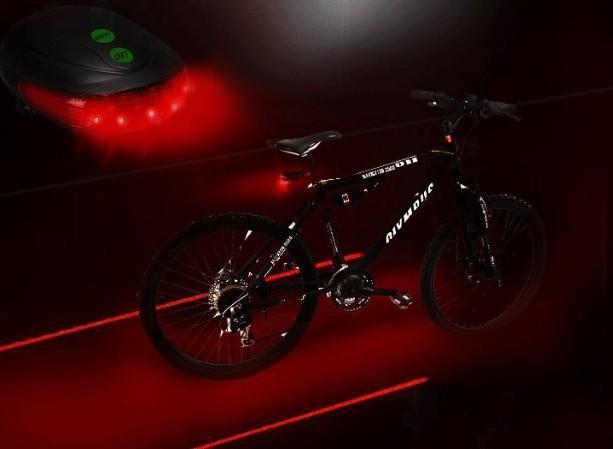TYLNA LAMPKA ROWEROWA Z LASEREM BEZPIECZEŃSTWA LED Źródło światła dioda LED