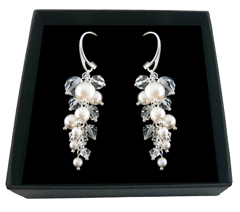 

Kolczyki Swarovski Prezent perły grona 266