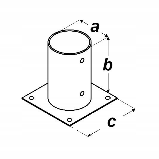 PODSTAWA SŁUPA PRZYKRĘCANA OKRĄGŁA ALTANA 80X150 Producent inna