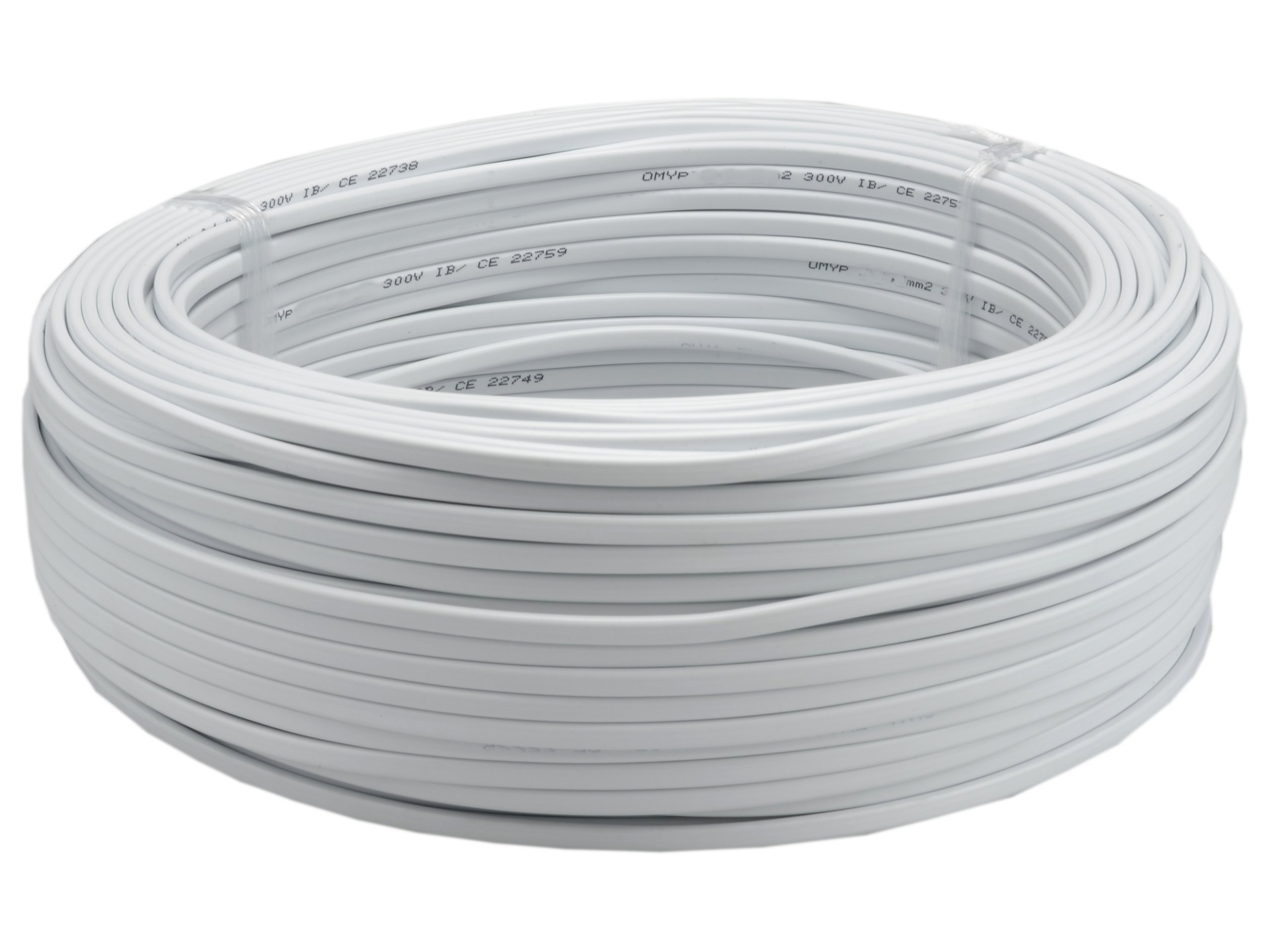 

Kabel przewód OMYp 2x1,5 biały linka płaski 100m
