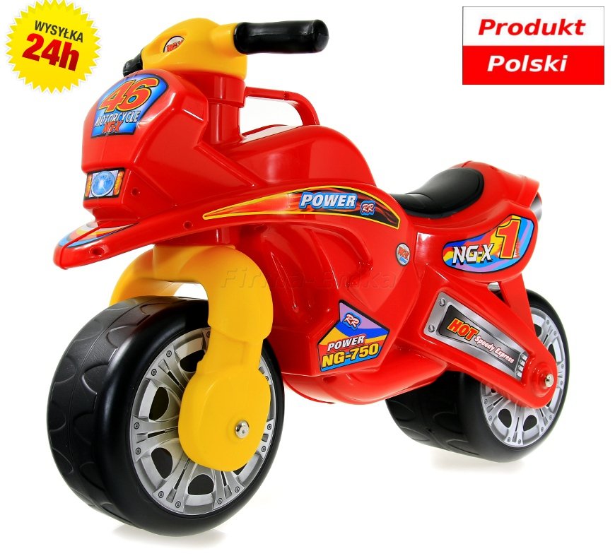 DUŻY Solidny POLSKI Motorek Rowerek Biegowy NGX-1 Kod producenta 0115