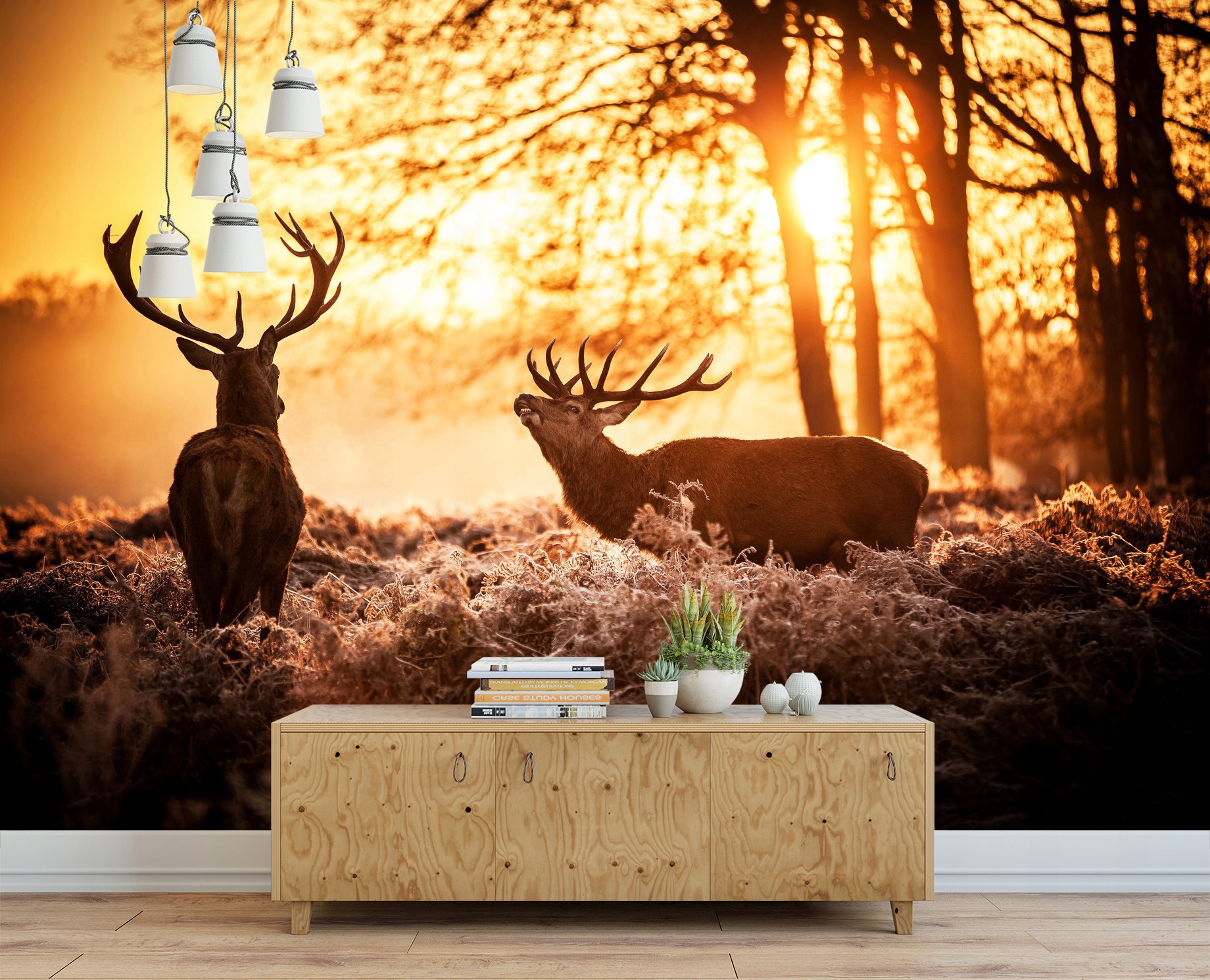 Fototapeta 3D jeleń jelenie las 312x219 F00311 Marka Printedwall