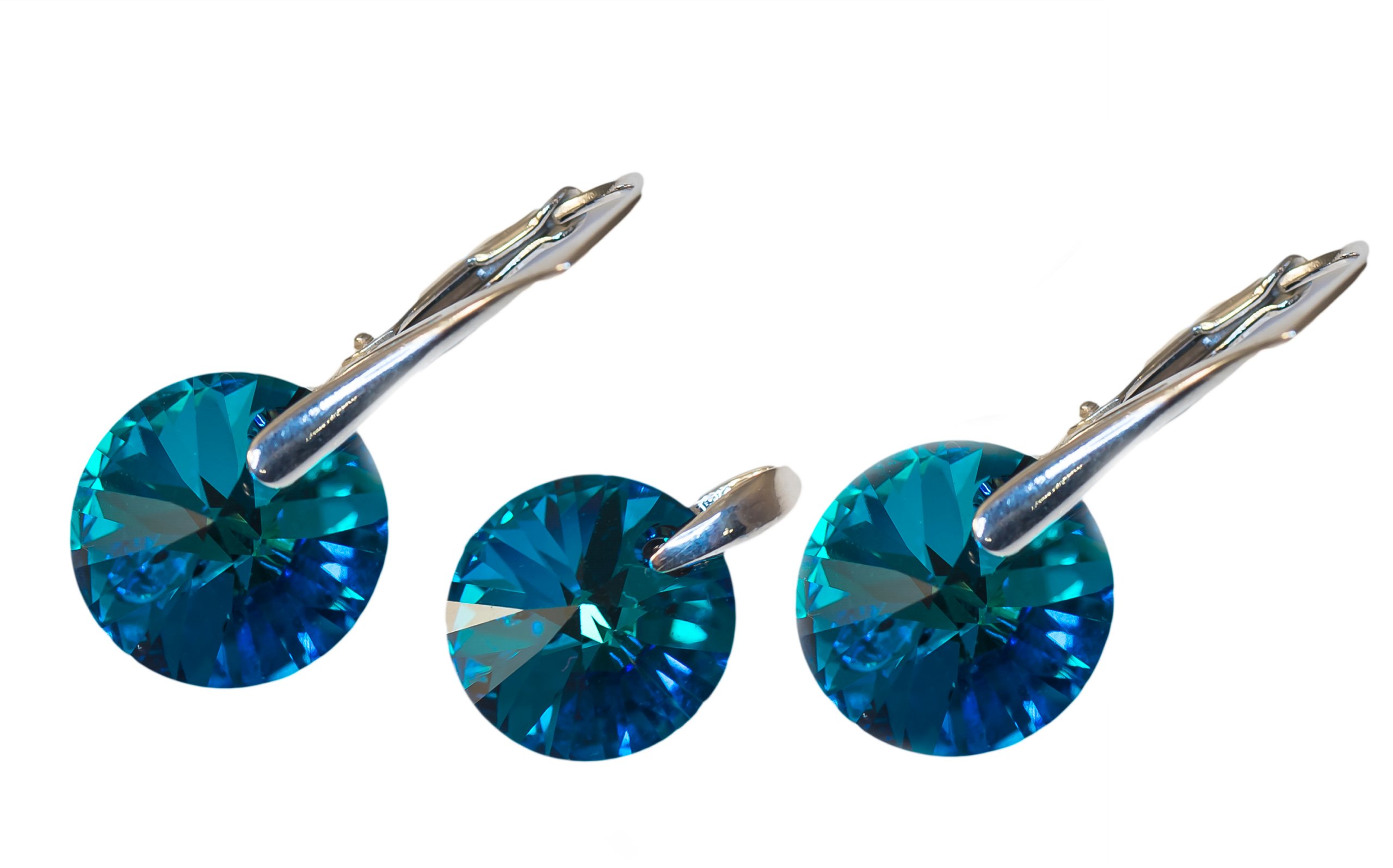 

Swarovski Satelitki Kryształowy Komplet Kółka 925