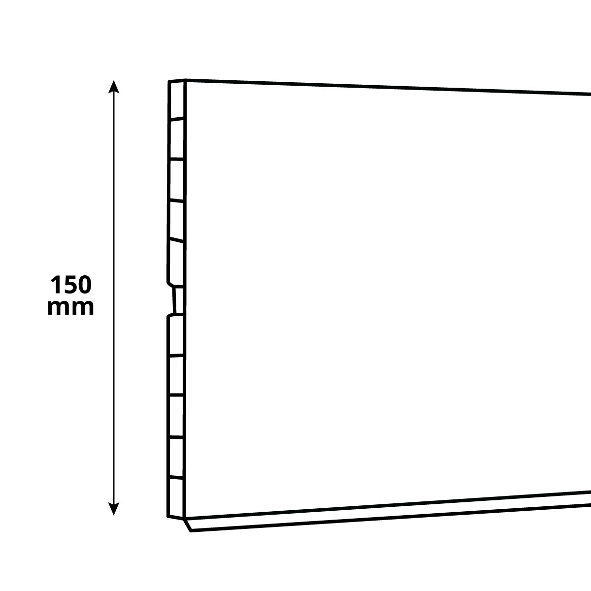 Cokół Meblowy Kuchenny 150 cm HBK15 Aluminium Marka inna
