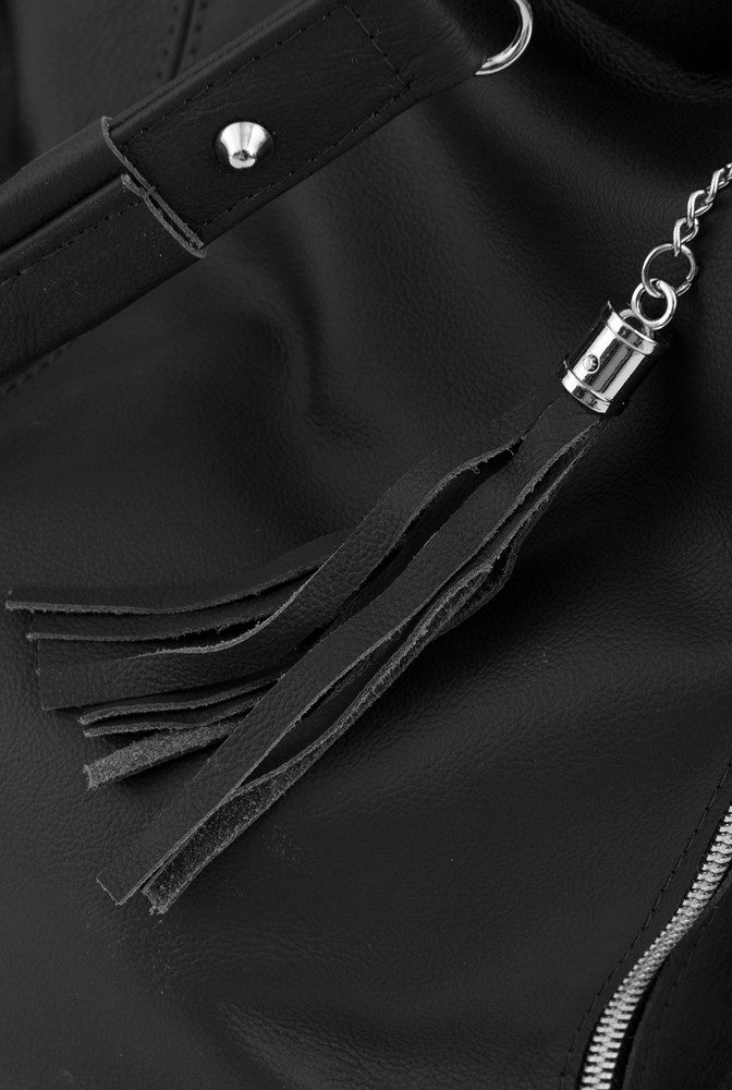 CZARNA torebka SKÓRZANA MIĘKKA WŁOSKA SKÓRA WOREK Materiał dominujący skóra naturalna