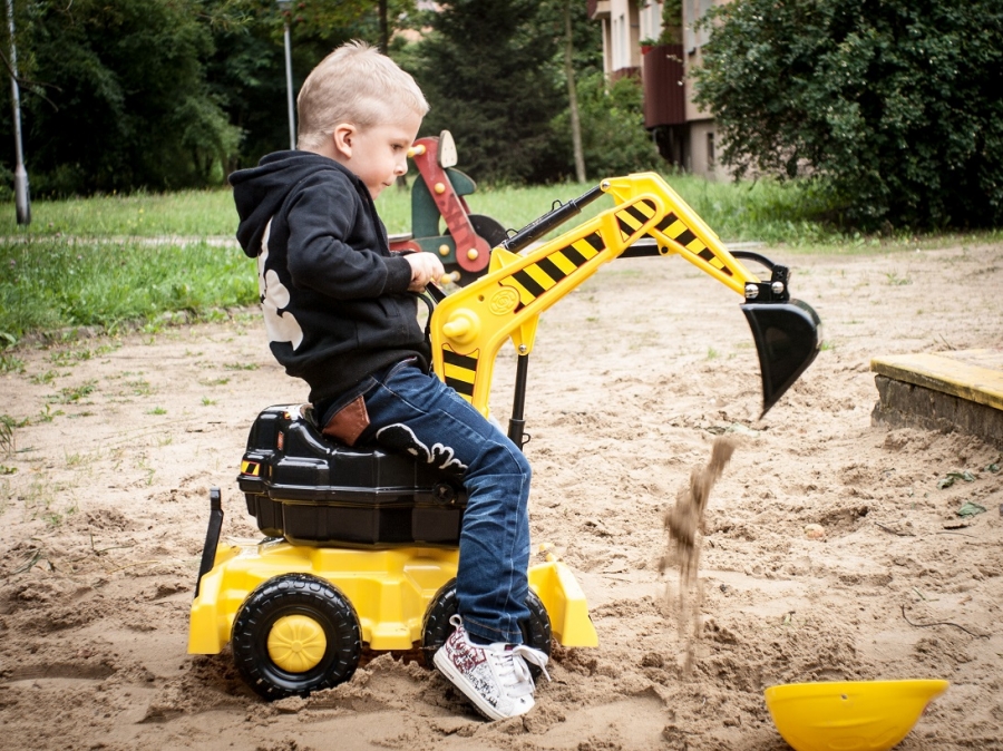 POLSKIE WIELKIE KOPARKI +PRZYCZEPKA +KASK +KLOCKI Model KOPARKI +RUCHOMA ŁYCHA +PRZYCZEPA+GRATISY